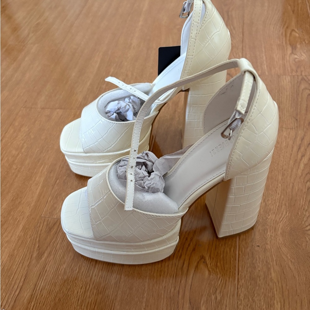 White Platform Heels